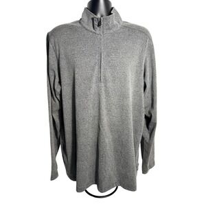 ExOfficio 1/4 Zip Pullover Mens XL Gray Long Sleeve Mock Neck‎ Casual Top